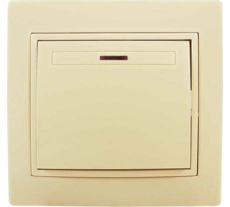 Одноклавишный выключатель Jilion с подсветкой бежевый 9533125