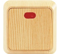 Одноклавишный выключатель Jilion с подсветкой дуб 9533458