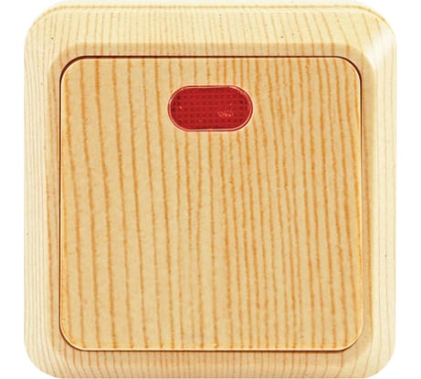 Одноклавишный выключатель Jilion с подсветкой дуб 9533458