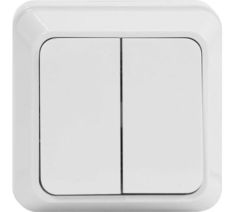 Двухклавишный выключатель Jilion белый 9533412