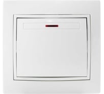 Одноклавишный выключатель Jilion с подсветкой белый 9533124