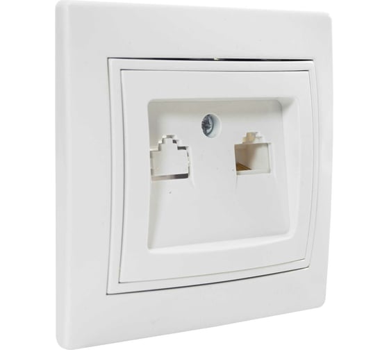 Интернет розетка Jilion RJ45 белый 9533192