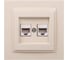 Розетка компьютерная 2-местная MONO ELECTRIC Despına (2хRj45 Cat 6) Кремовая 102-170005-126 1