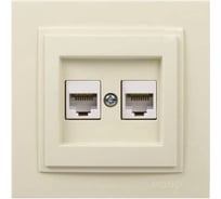 Розетка 2-местная MONO ELECTRIC Despına Компьютерное гнездо Слоновая Кость 102-010005-151