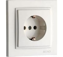 Розетка MONO ELECTRIC Despına с заземлением, с защитой для детей, Слоновая Кость 102-010021-119