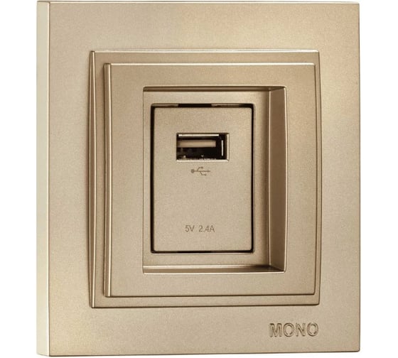 Розетка Usb MONO ELECTRIC Despina Титан 102-222205-144 1
