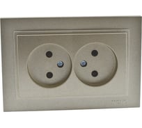 2-я розетка MONO ELECTRIC Despına с заземлением, керамика, Бронза 102-232310-120
