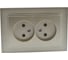 2-я розетка MONO ELECTRIC Despına с заземлением, керамика, Бронза 102-232310-120 1