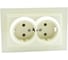 2-я розетка MONO ELECTRIC Despına с заземлением, керамика, Слоновая Кость 102-010010-120 1