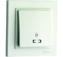 1-клавишный проходной выключатель с подсветкой MONO ELECTRIC Despına Белый 102-190025-110