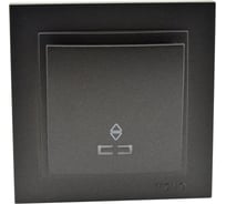 1-клавишный проходной выключатель с подсветкой MONO ELECTRIC Despına Графит 102-202025-110