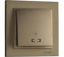 1-клавишный проходной выключатель с подсветкой MONO ELECTRIC Despına Бронза 102-232325-110