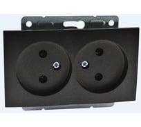 Механизм 2-ой розетки MONO ELECTRIC L / D без заземления, керамика, Графит 500-002011-121