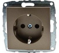 Механизм розетки MONO ELECTRIC L / D с заземлением, керамика, Бронза 500-002308-117