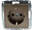 Механизм розетки MONO ELECTRIC L / D с заземлением, керамика, Бронза 500-002308-117 1