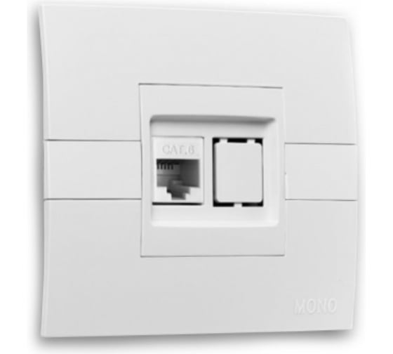 Розетка компьютерная MONO ELECTRIC Eco (Rj45 Cat 6) цвет Терракота 101-150104-125