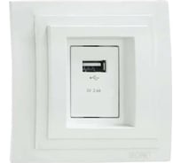Розетка Usb MONO ELECTRIC Larıssa Белая 103-191905-144