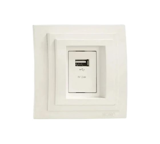 Розетка Usb MONO ELECTRIC Larıssa Крем 103-171705-144 1