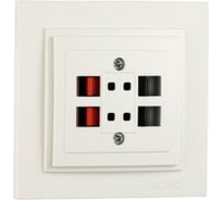 Розетка MONO ELECTRIC Larıssa ( Hı-Fı ) 2 Входа Черешня 103-303005-142