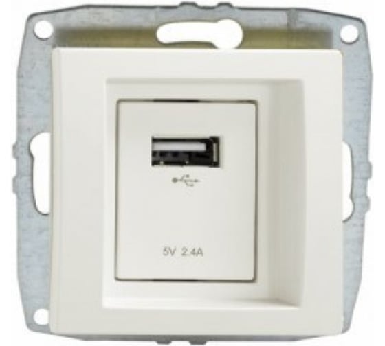 Розетка Usb MONO ELECTRIC L / D Механизм Слоновая Кость 500-000105-144