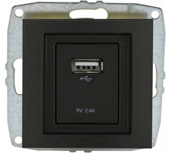 Розетка Usb MONO ELECTRIC L / D Механизм Графит 500-002005-144