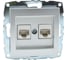 Розетка цифровая MONO ELECTRIC L / D Механизм компьютерная+телефонная (Rj45 Cat 6, Rj11 Cat3) Серебро 500-002105-132 1