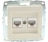 Розетка цифровая MONO ELECTRIC L / D Механизм компьютерная+телефонная (Rj45 Cat 6, Rj11 Cat3) Слоновая Кость 500-000105-132 1
