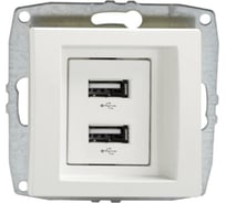 Розетка USB -зарядка Mono Electric 2-гнезда L/D механизм 500-001905-178