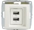 Розетка USB -зарядка Mono Electric 2-гнезда L/D механизм слоновая кость 500-000105-178 1