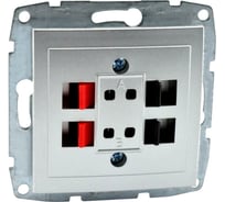 Розетка MONO ELECTRIC L / D Механизм ( Hı-Fı ) 2 Входа Серебро 500-002105-142