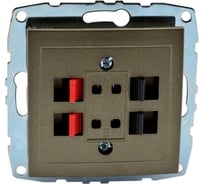 Розетка MONO ELECTRIC L / D Механизм ( Hı-Fı ) 2 Входа Бронза 500-002305-142