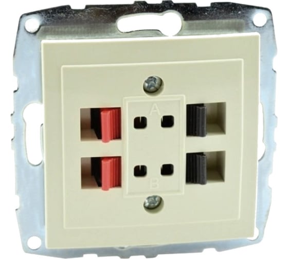 Розетка MONO ELECTRIC L / D Механизм ( Hı-Fı ) 2 Входа Слоновая Кость 500-000105-142