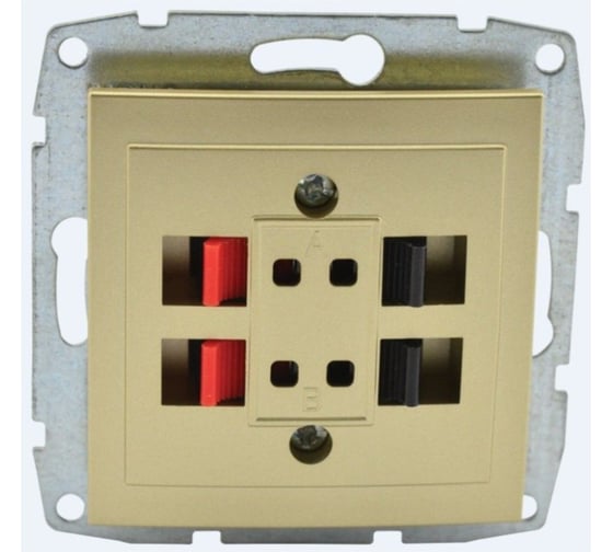 Розетка MONO ELECTRIC L / D Механизм ( Hı-Fı ) 2 Входа Титан 500-002205-142 1