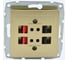 Розетка MONO ELECTRIC L / D Механизм ( Hı-Fı ) 2 Входа Титан 500-002205-142 1