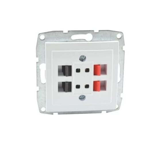 Розетка MONO ELECTRIC L / D Механизм ( Hı-Fı ) 2 Входа Белая 500-001905-142