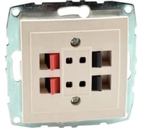 Розетка MONO ELECTRIC L / D Механизм ( Hı-Fı ) 2 Входа Кремовая 500-001705-142