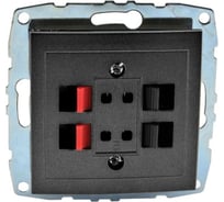 Розетка MONO ELECTRIC L / D Механизм ( Hı-Fı ) 2 Входа Графит 500-002005-142