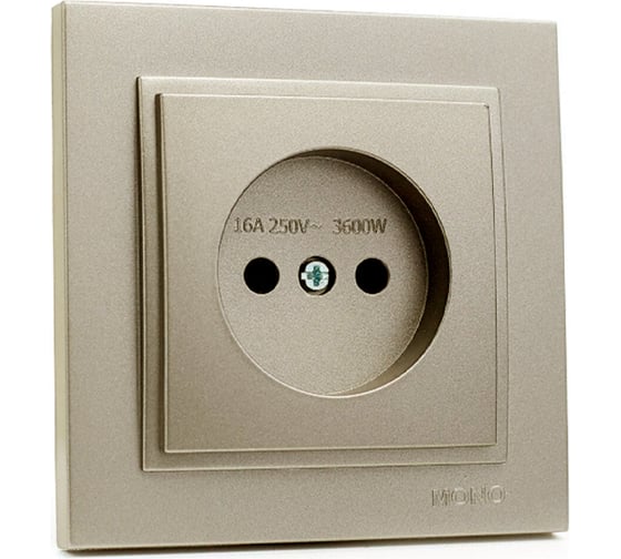 Розетка без заземления MONO ELECTRIC Despına керамика, Титан 102-222207-116 1