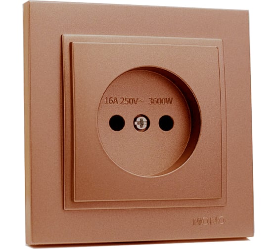 Розетка без заземления MONO ELECTRIC Despına керамика, Бронза 102-232307-116 1