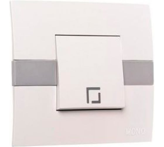 1-клавишный проходной выключатель с подсветкой MONO ELECTRIC Eco Желтый 101-090101-110 1