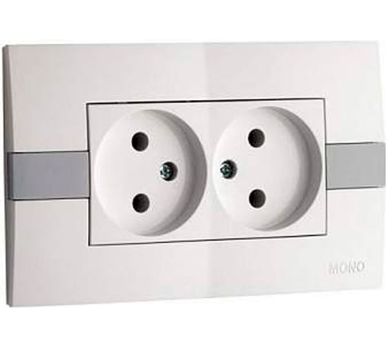 Розетка 2-я MONO ELECTRIC Eco без заземления, Желтая 101-090105-121 1
