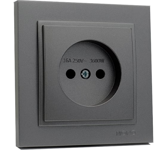 Розетка без заземления MONO ELECTRIC Despına керамика, Графит 102-202007-116 1