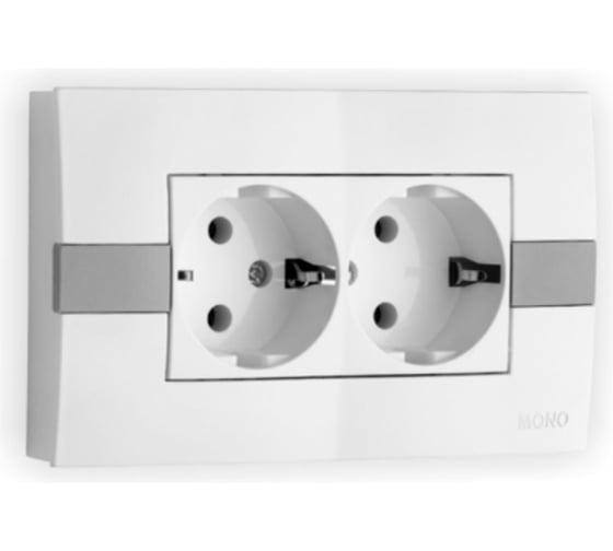 Розетка 2-я MONO ELECTRIC Eco с заземлением, цвет Терракота 101-150104-120 1