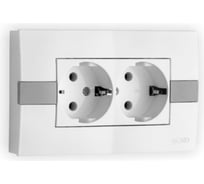 Розетка 2-я MONO ELECTRIC Eco с заземлением, Светло-сиреневая 101-100104-120