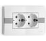 Розетка 2-я MONO ELECTRIC Eco с заземлением, Светло-сиреневая 101-100104-120 1