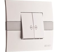 2-клавишный проходной выключатель MONO ELECTRIC Eco Светло-сиреневый 101-100101-111
