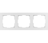 Рамка 3-местная Smartbuy пластик, белая, "Нептун" SBE-06w-Plastic-FR-3