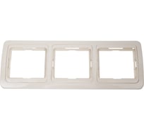 Рамка 3-местная Smartbuy горизонтальная, бежевая, "Марс" SBE-02i-00-FR-3