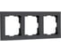Рамка 3-местная Smartbuy пластик, черная, "Нептун" SBE-06b-Plastic-FR-3 2