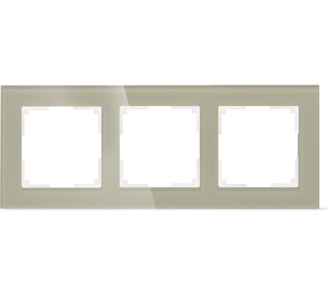 Рамка 3-местная Smartbuy стекло, коричневая, "Нептун" SBE-05br-Glass-FR-3